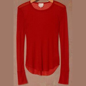 Aritzia Le Fou Wilfred silk cashmere sweater in red